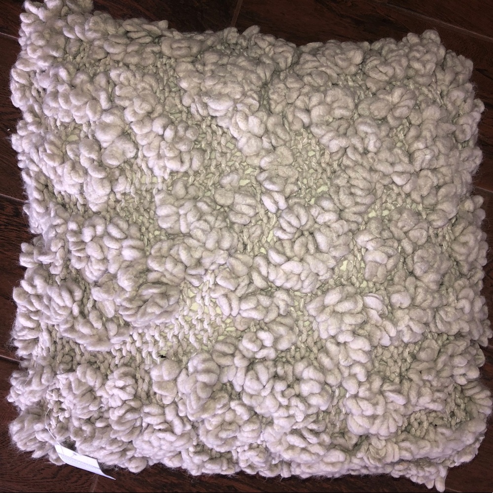 Treasure & Bond fuzzy grey pillow NWT